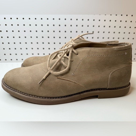 Dexter Comfort Memory Foam Tan Beige Chukka Boots Lace Up Shoes Size 12M Classic - Picture 8 of 14